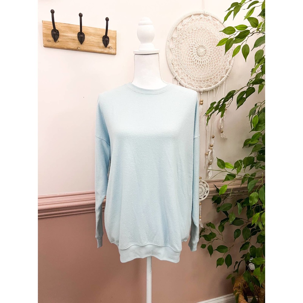 Alo Soho Pullover Light Blue Soft Sweatshirt Size Small